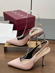 Gucci Signoria Slingback Pump Pink Leather Heel 10.5cm - 2