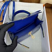 Hermes Kelly 19 Bag Blue Crocodile Gold 19cm - 4
