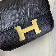 Hermes Constance Bag Black Lizard Gold 19cm - 3