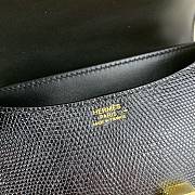 Hermes Constance Bag Black Lizard Gold 19cm - 4