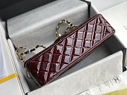 Chanel Flap Bag Red Wine Gold Patent 25cm - 6