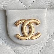 Chanel 25C Hobo Bag White Lambskin 27x35x18cm - 5
