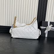 Chanel 25C Hobo Bag White Lambskin 27x35x18cm - 4