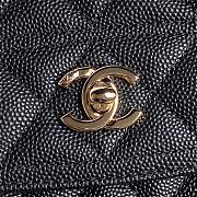 Chanel Top Handle Flap Bag Black Caviar Gold 18x14x3cm - 4