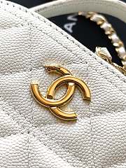 Chanel 25C Bag White Caviar Gold 18.5x13x7cm - 3