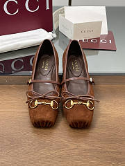 Gucci Brown Suede Flat - 2