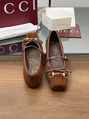 Gucci Brown Suede Flat - 3