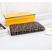 Fendi FF Long Wallet Brown - 5