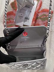 Chanel Wallet Flap Bag Silver Star 13x8.5x3.5cm - 5