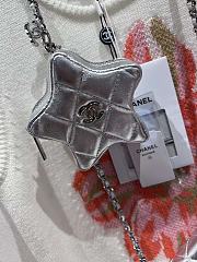 Chanel Wallet Flap Bag Silver Star 13x8.5x3.5cm - 3