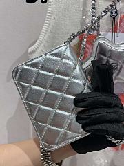 Chanel Wallet Flap Bag Silver Star 13x8.5x3.5cm - 4