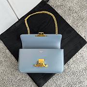 Celine Chain Shoulder Bag Triomphe Blue 20.5x10.5x4cm - 2