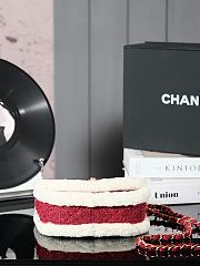 Chanel 24N Bag Red Suede Gold 20x17x10cm - 6