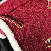 Chanel 24N Bag Red Suede Gold 20x17x10cm - 3