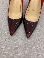 Christian Louboutin Hot Chick Black Red Patent Pump 10cm - 5
