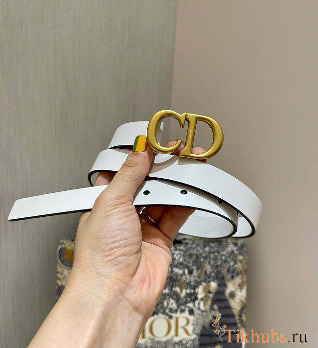 Gucci White Belt 2cm - 1