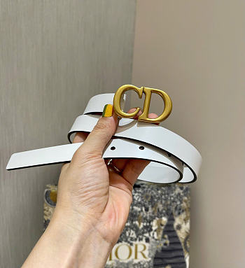 Gucci White Belt 2cm