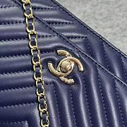 Chanel Wallet On Chain Flap Navy Blue Lambskin 19cm - 4
