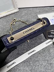 Chanel Wallet On Chain Flap Navy Blue Lambskin 19cm - 3