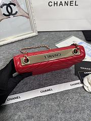 Chanel Wallet On Chain Flap Red Lambskin 19cm - 6