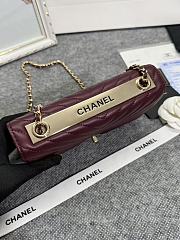 Chanel Wallet On Chain Flap Wine Lambskin 19cm - 6