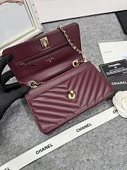 Chanel Wallet On Chain Flap Wine Lambskin 19cm - 5