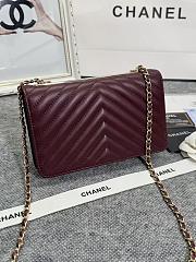 Chanel Wallet On Chain Flap Wine Lambskin 19cm - 4