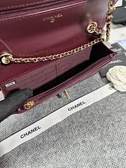 Chanel Wallet On Chain Flap Wine Lambskin 19cm - 2