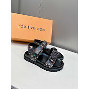 Louis Vuitton LV x TM Sunset Flat Comfort Black Sandal - 5