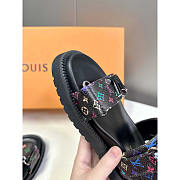 Louis Vuitton LV x TM Sunset Flat Comfort Black Sandal - 4