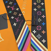 Louis Vuitton LV x TM Multicolor BB Black Long Scarf 120x5cm - 4