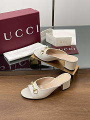 Gucci Women's Horsebit Slide White 5.5cm - 4