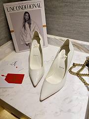 Christian Louboutin Hot Chick White Patent Pump 10cm - 5