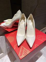 Christian Louboutin Hot Chick White Patent Pump 10cm - 4