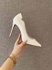 Christian Louboutin Hot Chick White Patent Pump 10cm - 3