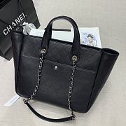 Chanel Shopping Tote Bag Black 37x26x14cm - 3