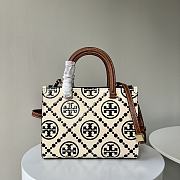 Tory Burch Tote Bag Black White 25x19x11.5cm - 3
