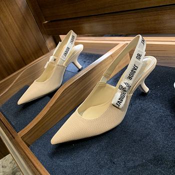Dior J’adior Slingback Pump Beige Fabric 6.5cm