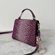 Valentino Mini Garavani VSling Top Handle Bag Crystal 19x13x9cm - 3