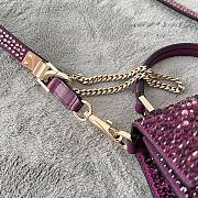 Valentino Mini Garavani VSling Top Handle Bag Crystal 19x13x9cm - 2