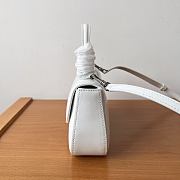 Celine Teen Lola Shiny Calfskin White Silver 20x11.5x5cm - 4