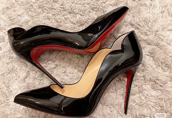 Christian Louboutin Black Pump Heel Patent 10cm