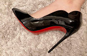Christian Louboutin Black Pump Heel Patent 10cm - 2