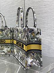 Dior Medium Book Tote Latte Yellow Multicolor Chardons 36x18x28cm - 4