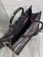 Dior Large Book Tote Black Multicolor Around the World 42x18x35cm - 6