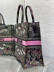 Dior Large Book Tote Black Multicolor Around the World 42x18x35cm - 3