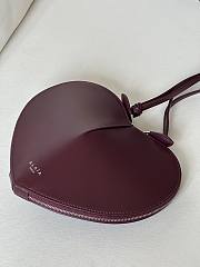 Alaia Le Coeur Shoulder Bag Red Wine 21x17x5cm - 5