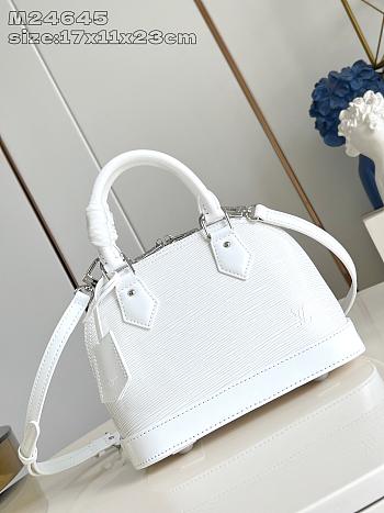 Louis Vuitton LV Alma BB White 23.5x17.5x11.5cm