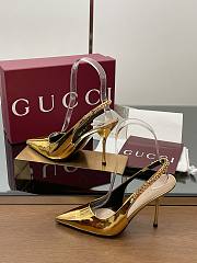 Gucci Signoria Slingback Pump Gold Heel 10.5cm - 2