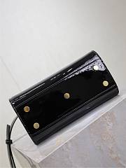 YSL Sac De Jour Bag Black Patent 22x18x10.5cm - 4